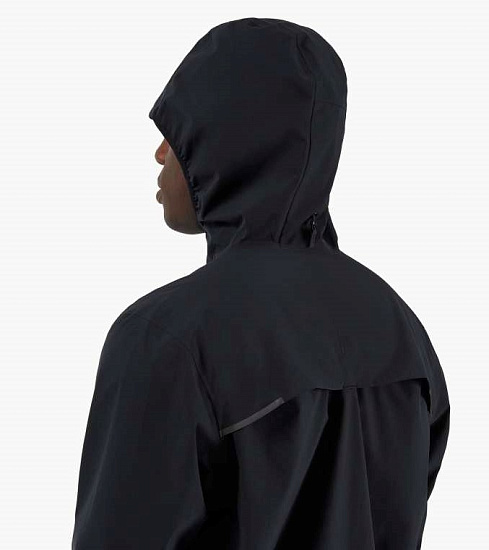 Куртка мужская On Waterproof Anorak Black - Фото 6 большая