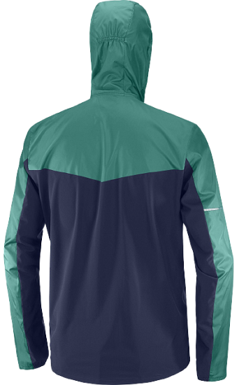 Куртка мужская Salomon Agile Fz Hoodie Pacific/Night Sky - Фото 2 большая