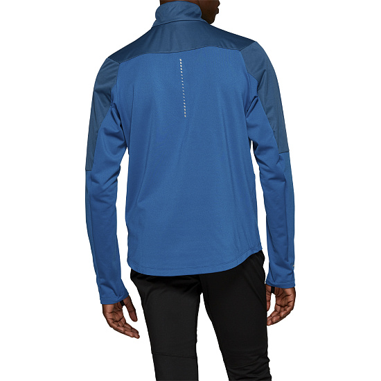Куртка мужская ASICS Windblock 1/2 Zip Mako BlueDeep Sapphire - Фото 3 большая