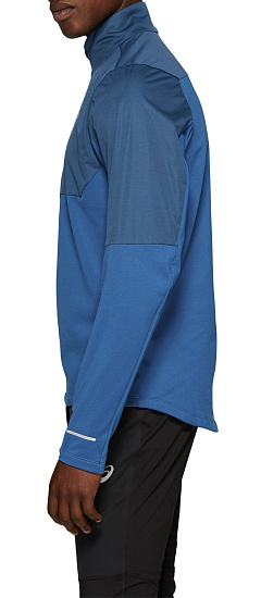 Куртка мужская ASICS Windblock 1/2 Zip Mako BlueDeep Sapphire - Фото 4 большая
