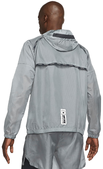 Куртка мужская Nike Repel Wild Run Windrunner Graphic Smoke Grey/Off-Noir/Black - Фото 4 большая
