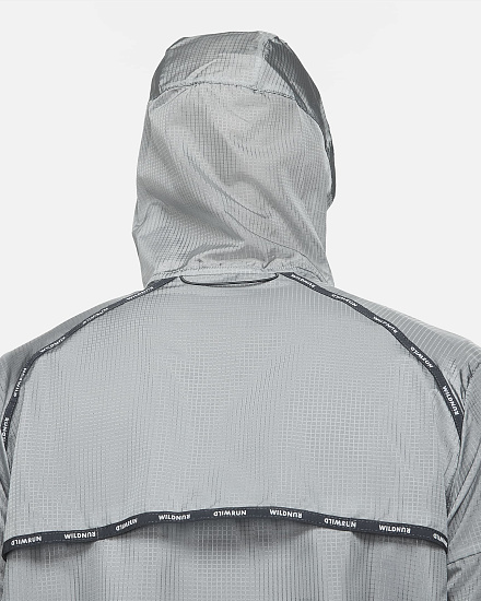 Куртка мужская Nike Repel Wild Run Windrunner Graphic Smoke Grey/Off-Noir/Black - Фото 8 большая