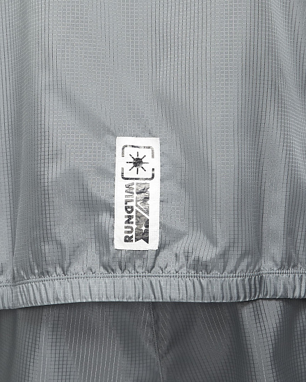 Куртка мужская Nike Repel Wild Run Windrunner Graphic Smoke Grey/Off-Noir/Black - Фото 9 большая