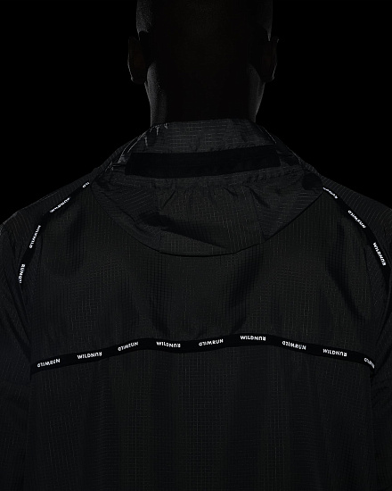 Куртка мужская Nike Repel Wild Run Windrunner Graphic Smoke Grey/Off-Noir/Black - Фото 11 большая