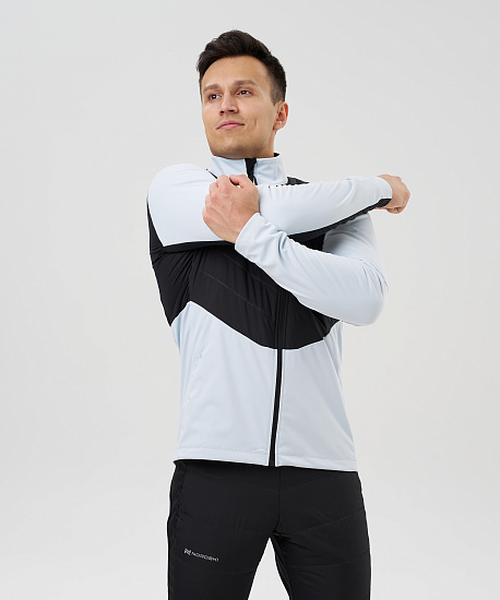 Куртка мужская Nordski Hybrid Pro 2.0 Pearl Blue/Black - Фото 9 большая