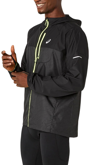 Куртка мужская ASICS Fujitrail Packable Black/Black - Фото 4 большая