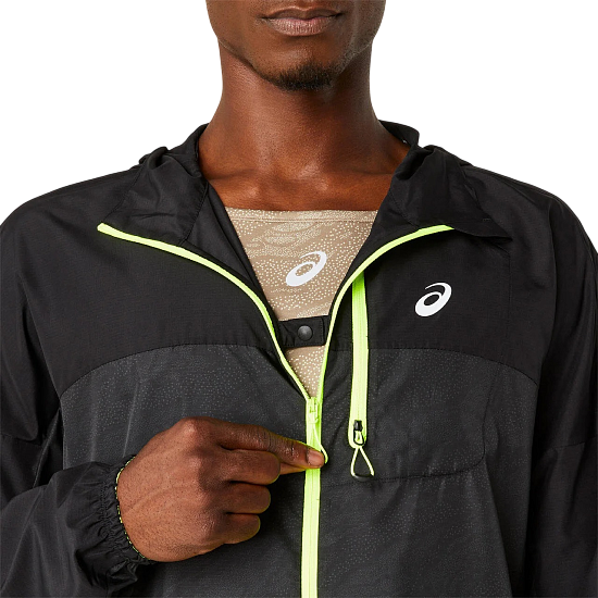 Куртка мужская ASICS Fujitrail Packable Black/Black - Фото 7 большая