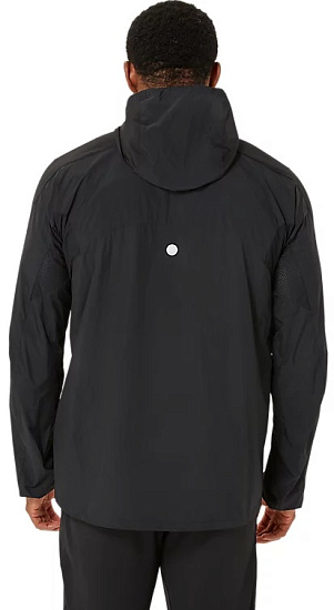 Куртка мужская ASICS Road Packable Black - Фото 4 большая
