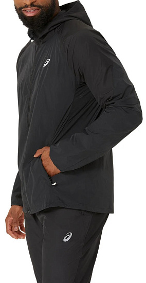 Куртка мужская ASICS Road Packable Black - Фото 6 большая