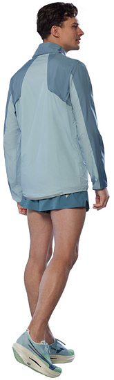 Куртка мужская Mizuno Tech Light Citadel/Cloud Blue - Фото 4 большая