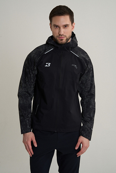 Куртка мужская Anta 852615601 Black/Allover Print - Фото 3 большая