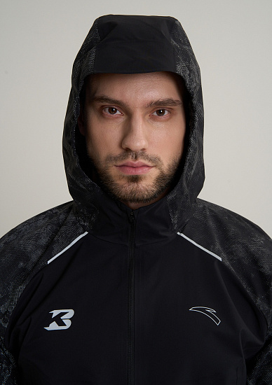 Куртка мужская Anta 852615601 Black/Allover Print - Фото 10 большая