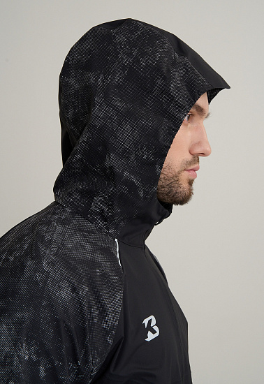 Куртка мужская Anta 852615601 Black/Allover Print - Фото 11 большая