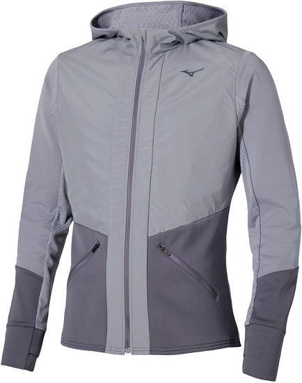 Куртка мужская Mizuno Active Warm Hybrid Fz Hd Quicksilver - Фото 1 большая