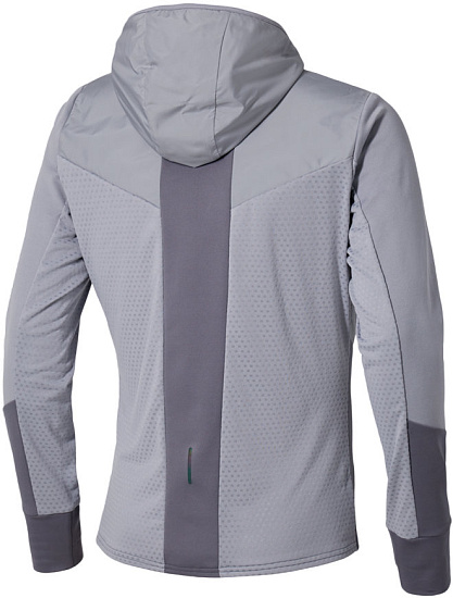 Куртка мужская Mizuno Active Warm Hybrid Fz Hd Quicksilver - Фото 2 большая