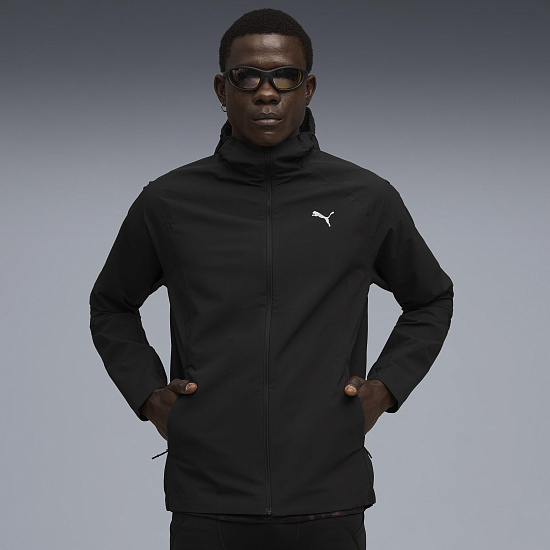 Куртка мужская Puma Run Raincell Puma Black - Фото 3 большая