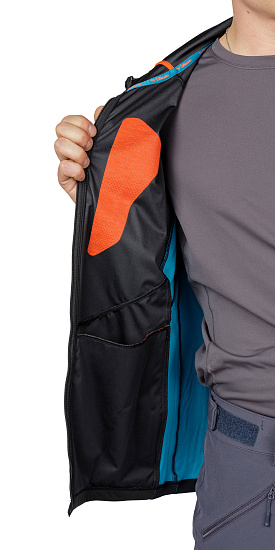 Куртка мужская Mizuno Static BT Softshell Hoodie Черный - Фото 3 большая