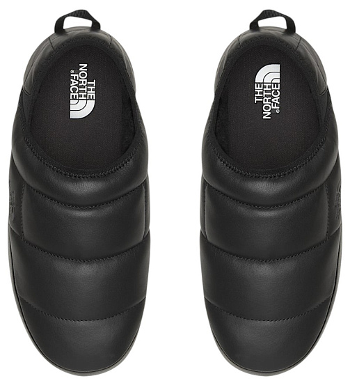 Тапки The North Face ThermoBall Traction Mule Leather Tnf Black/Tnf Black - Фото 3 большая