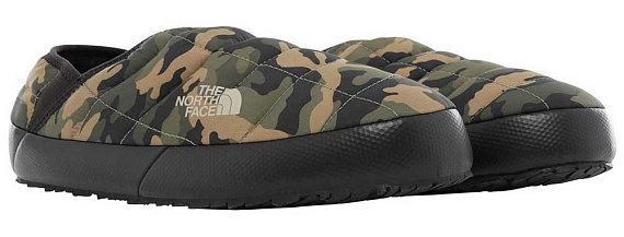 Тапки мужские The North Face Thermoball Traction Mule V Burnt Olive Green/TNF Black - Фото 2 большая