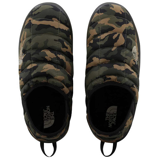 Тапки мужские The North Face Thermoball Traction Mule V Burnt Olive Green/TNF Black - Фото 4 большая