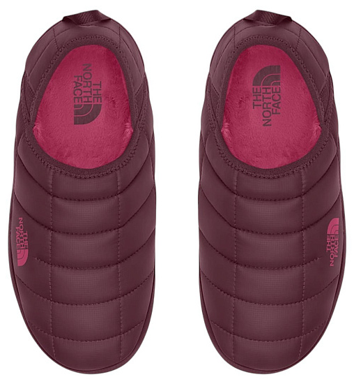 Тапки женские The North Face Thermoball Traction Mule V Burgundy Crush/Lali Guran - Фото 3 большая
