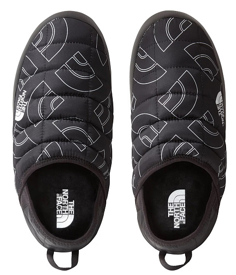 Тапки мужские The North Face Thermoball Traction Mule V TNF Black Half Dome Outline Print - Фото 4 большая