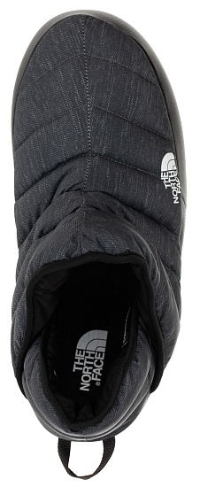Тапки женские The North Face Thermoball Traction Bootie Phantom Grey Heather Print/TNF Black - Фото 2 большая