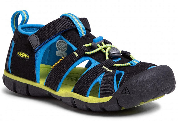Сандалии детские Keen Seacamp II Cnx Black/Brilliant Blue - Фото 7 большая
