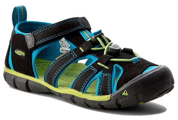 Сандалии детские Keen Seacamp II CNX Black/Blue Danube - Фото 1 большая