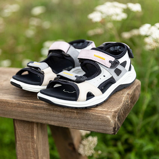 Сандалии детские Ecco X-Trinsic White/Black/Pink - Фото 9 большая