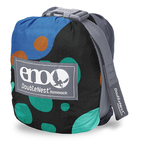 Гамак ENO DoubleNest Print Lagoon/Charcoal - Фото 2 большая