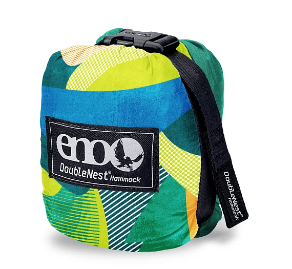 Гамак ENO DoubleNest Print Retro/Emerald - Фото 2 большая