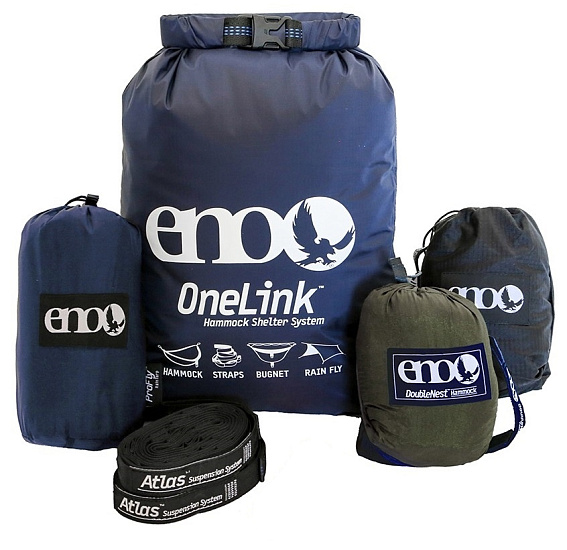 Гамачный комплект ENO OneLink Shelter System Navy/Olive - Фото 11 большая