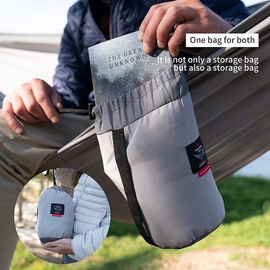Гамак Naturehike Ultralight Swing Grey - Фото 7 большая