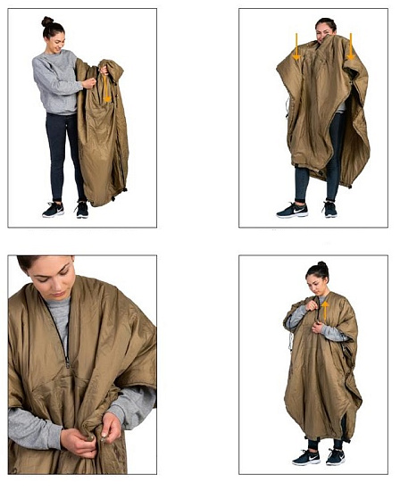 Подстежка-пончо к гамаку Amazonas Underquilt-Poncho - Фото 2 большая