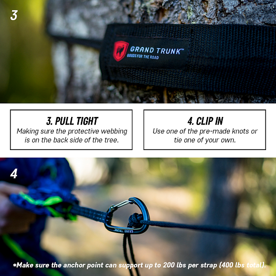 Стропы для гамака Grand Trunk Tree Slings Hammock Hanging Kit - Фото 5 большая