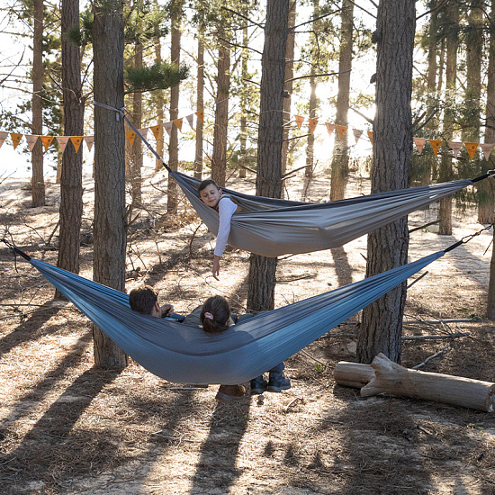 Гамак Naturehike Ultralight Swing Hammock Double Blue Upgrade - Фото 10 большая
