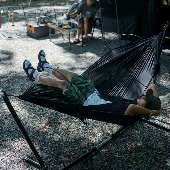 Гамак с москитной сеткой Naturehike Flyingboat 02 3-In-1 Anti-Mosquito Black - Фото 4 большая