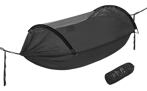 Гамак с москитной сеткой Naturehike Flyingboat 02 3-In-1 Anti-Mosquito Black - Фото 12 большая