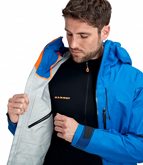 Куртка мужская Mammut Nordwand Advanced HS Hooded Azurit - Фото 3 большая
