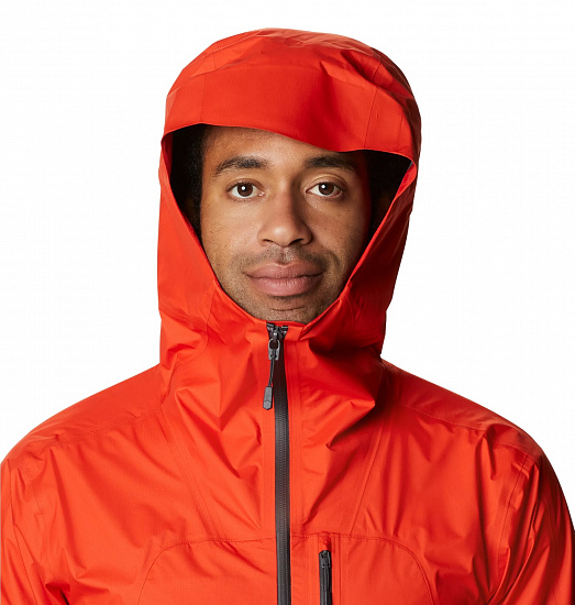 Куртка мужская Mountain Hardwear Exposure 2 Gore-Tex Paclite Plus Fiery Red - Фото 4 большая