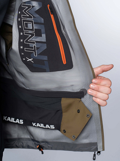 Куртка мужская Kailas Mont-X Dark Brown Green - Фото 11 большая