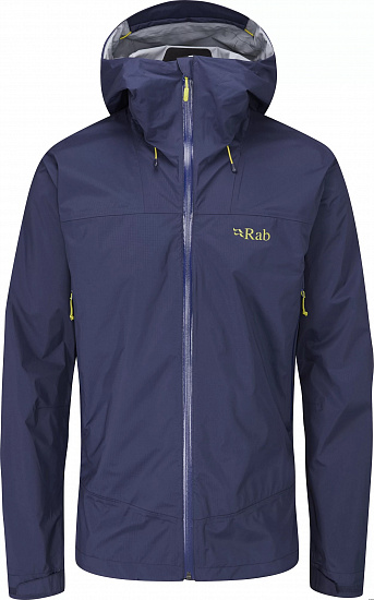 Куртка мужская Rab Downpour Plus 2.0 Deep Ink - Фото 1 большая