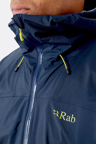 Куртка мужская Rab Downpour Plus 2.0 Deep Ink - Фото 6 большая