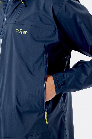 Куртка мужская Rab Downpour Plus 2.0 Deep Ink - Фото 9 большая