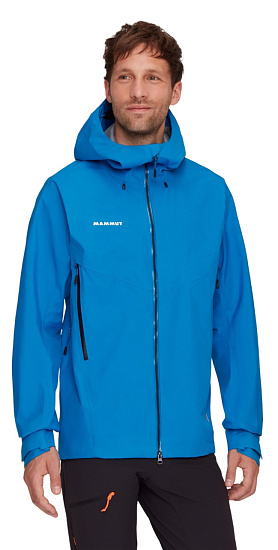 Куртка мужская Mammut Crater IV HS Hooded Glacier Blue - Фото 2 большая