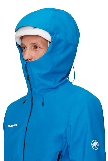 Куртка мужская Mammut Crater IV HS Hooded Glacier Blue - Фото 5 большая
