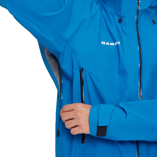 Куртка мужская Mammut Crater IV HS Hooded Glacier Blue - Фото 7 большая