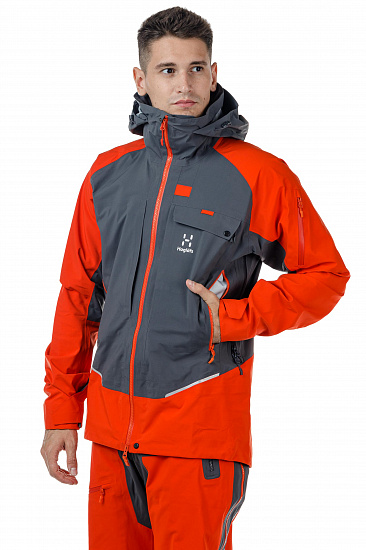 Куртка мужская Haglofs Roc Rescue Habanero/Magnetite - Фото 17 большая