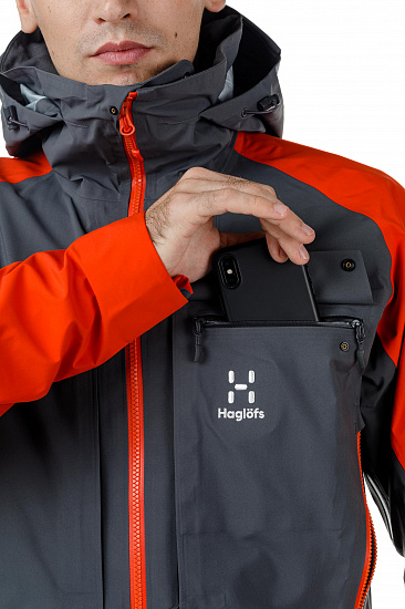 Куртка мужская Haglofs Roc Rescue Habanero/Magnetite - Фото 11 большая